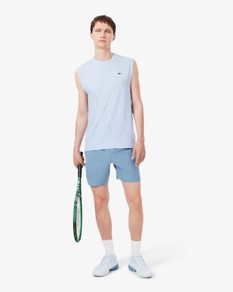 Camiseta de tirantes de tenis con cocodrilo de jacquard Ultra Dry