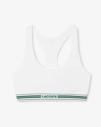 Bralette de algod&oacute;n el&aacute;stico con cinta en contraste