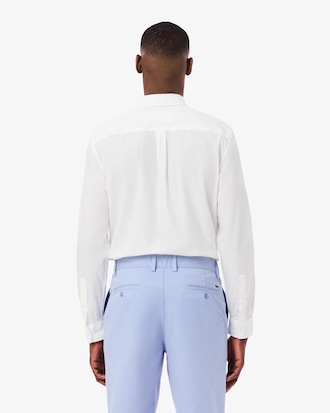 Camisa de corte regular de popel&iacute;n el&aacute;stico