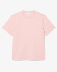 Camiseta de punto jersey con detalles de la marca en relieve