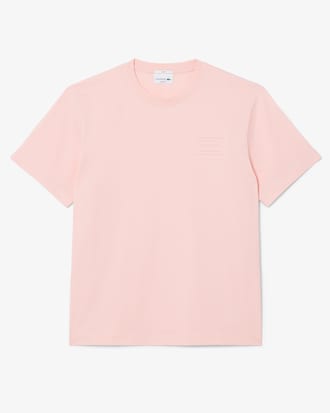 Camiseta de punto jersey con detalles de la marca en relieve