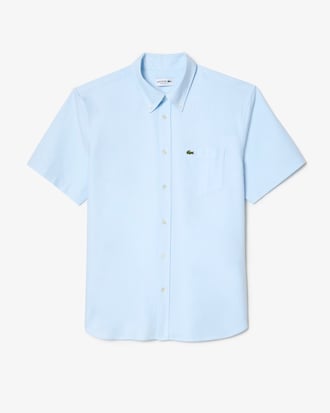 Camisa Oxford regular fit de manga corta