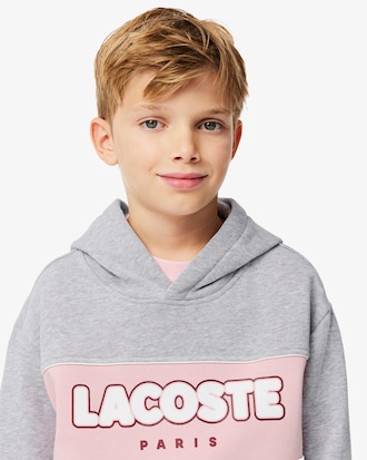 Sudadera de felpa con estampado en contraste