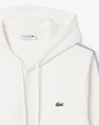 Sudadera con capucha y cremallera con rayas de logotipo