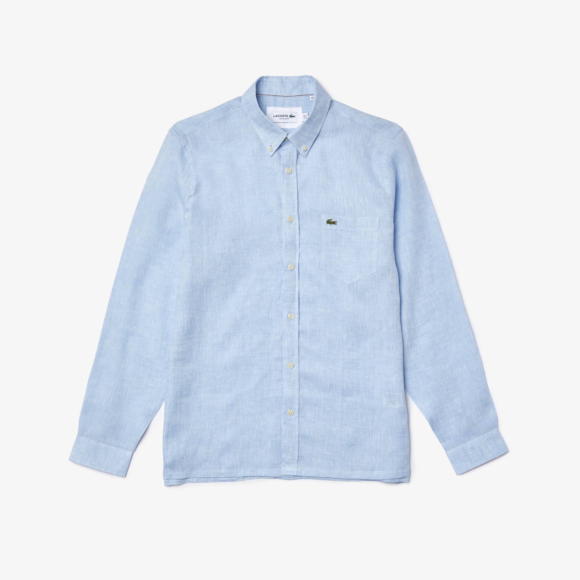 Camisas Lacoste Hombre | Camisa Hombre De Lino Blanco « Portelamor
