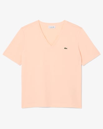 Camiseta de corte holgado con cuello de pico de algod&oacute;n suave