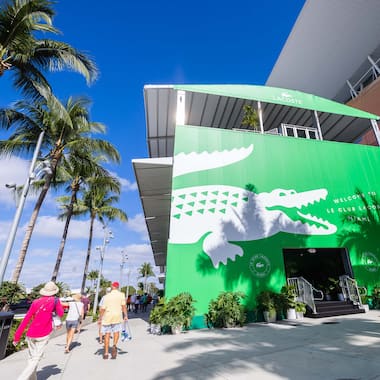 Façade de la boutique Lacoste au Miami Open 2023