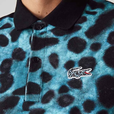 Polo imprimé bleue collection Lacoste et National Geographic