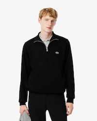 Sweatshirt zippé interlock col montant