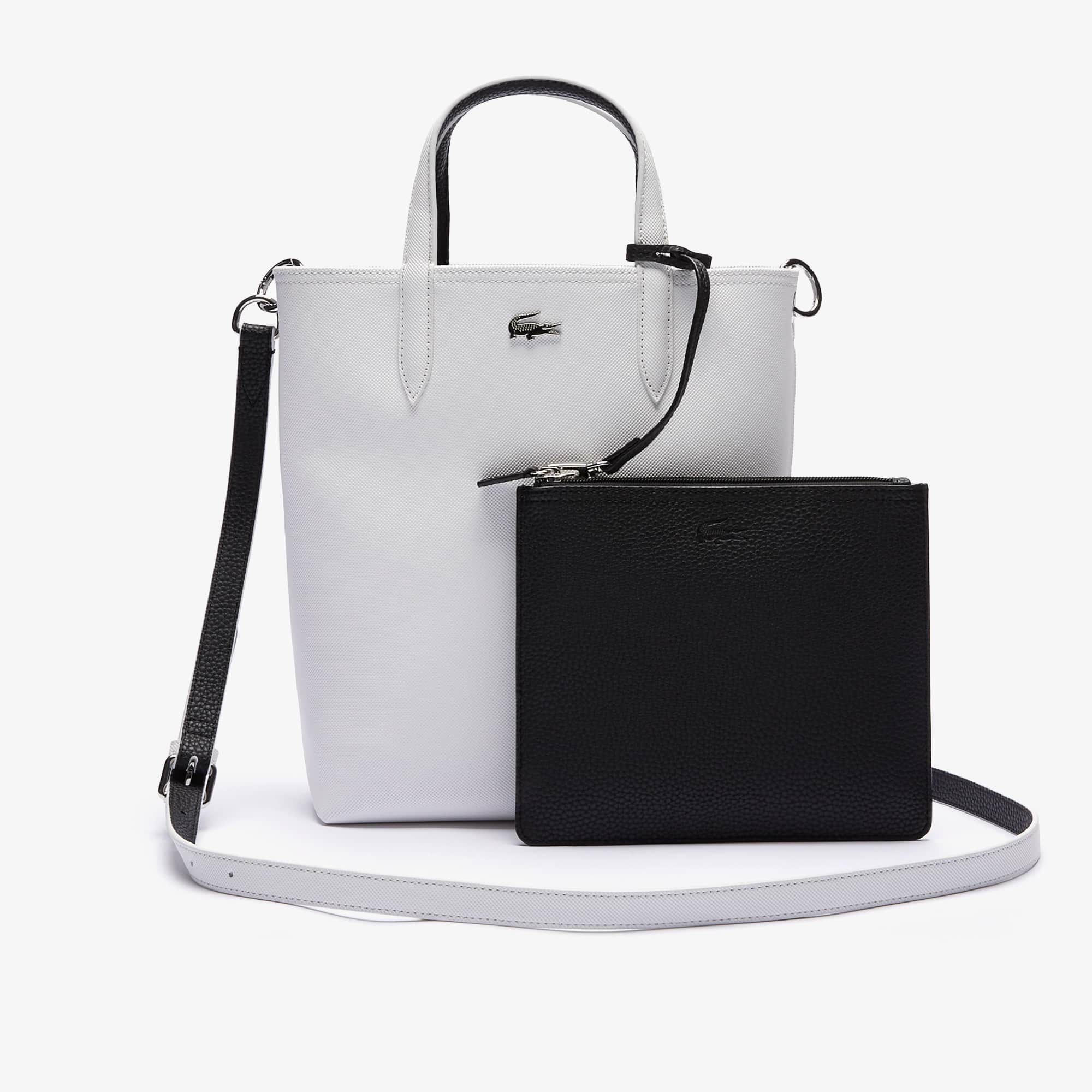 Lacoste Sac cabas réversible Anna en toile enduite Taille Taille unique Blanc Noir