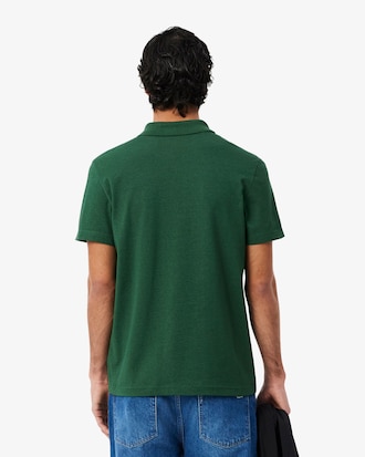 Polo regular fit en coton m&eacute;lang&eacute;