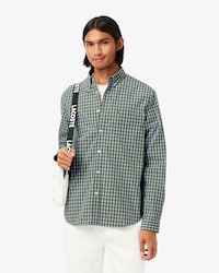 Chemise regular fit à carreaux popeline