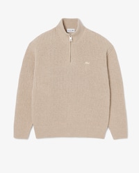 Pull col montant zipp&eacute; laine