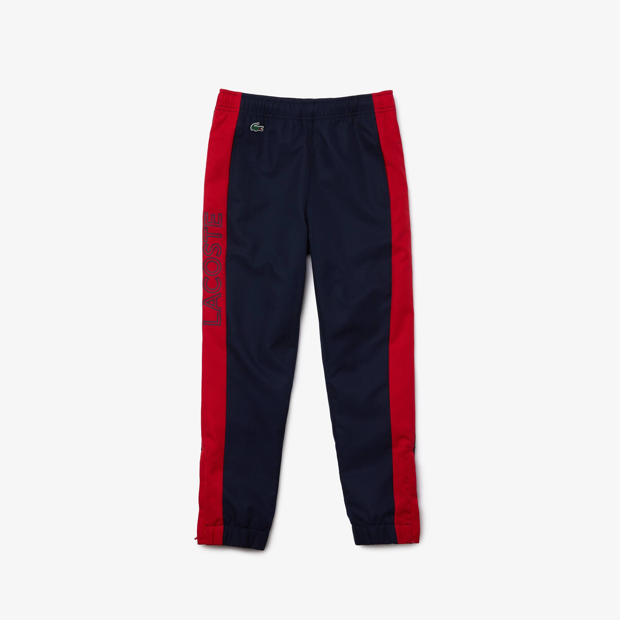 Pantalon de survêtement Garçon Lacoste SPORT bicolore léger Taille 4 ans Bleu Marine / Rouge