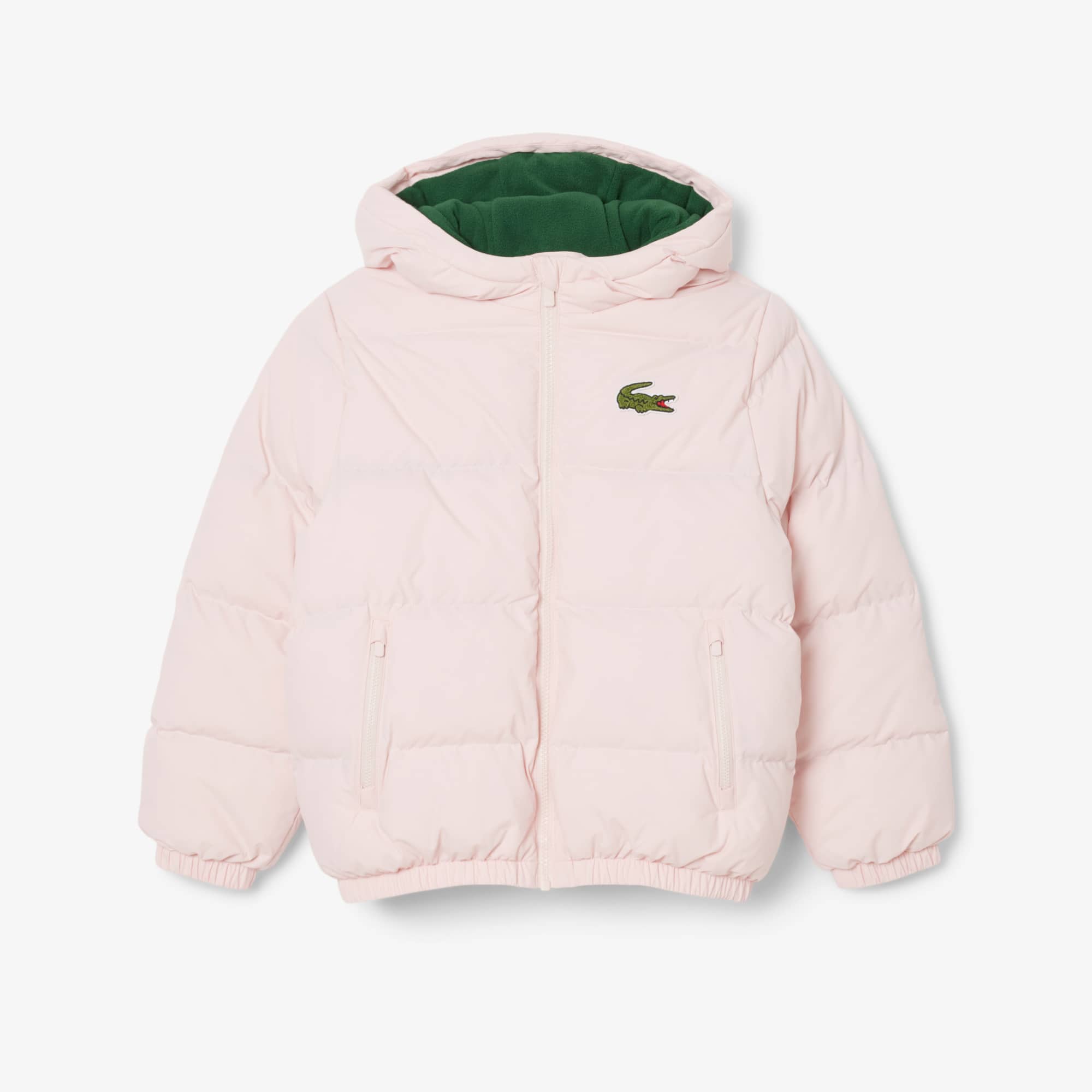 Doudoune à capuche mixte crocodiles brodés