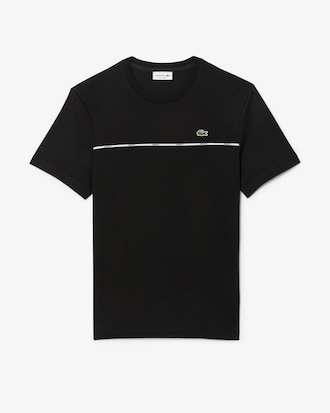 T-shirt jersey de coton liseré Lacoste