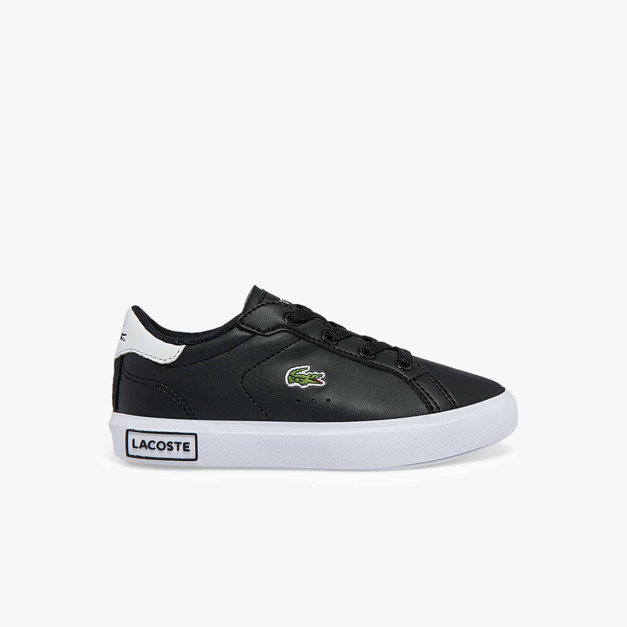 Lacoste Sneakers Powercourt bébé en synthétique Taille 26 Noir/blanc