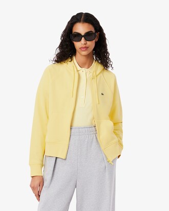 Sweatshirt zipp&eacute; &agrave; capuche molleton