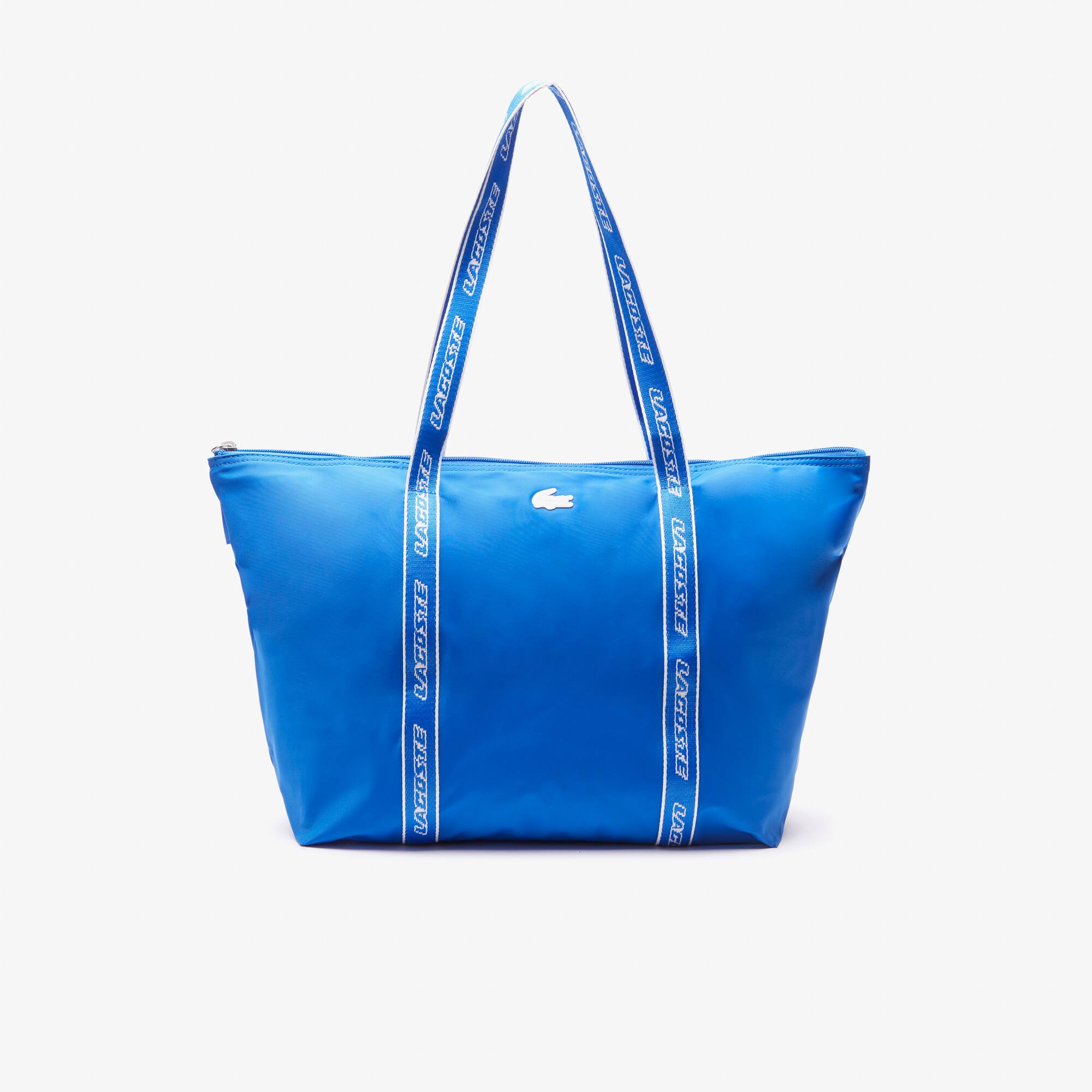 Lacoste Mala tote com alça com marca color block Lacoste para senhora. 1