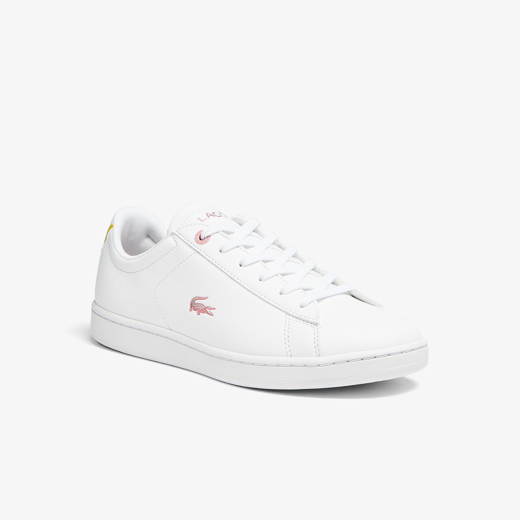 Lacoste Sneakers Carnaby Evo ado avec détails métallisés Taille 35 Blanc/rose