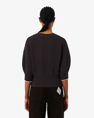 Pull col rond coton