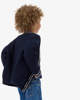 Cardigan en coton et laine
