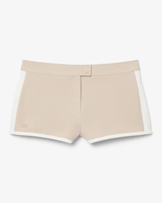 Mini-short maille satin&eacute;e D&eacute;fil&eacute;