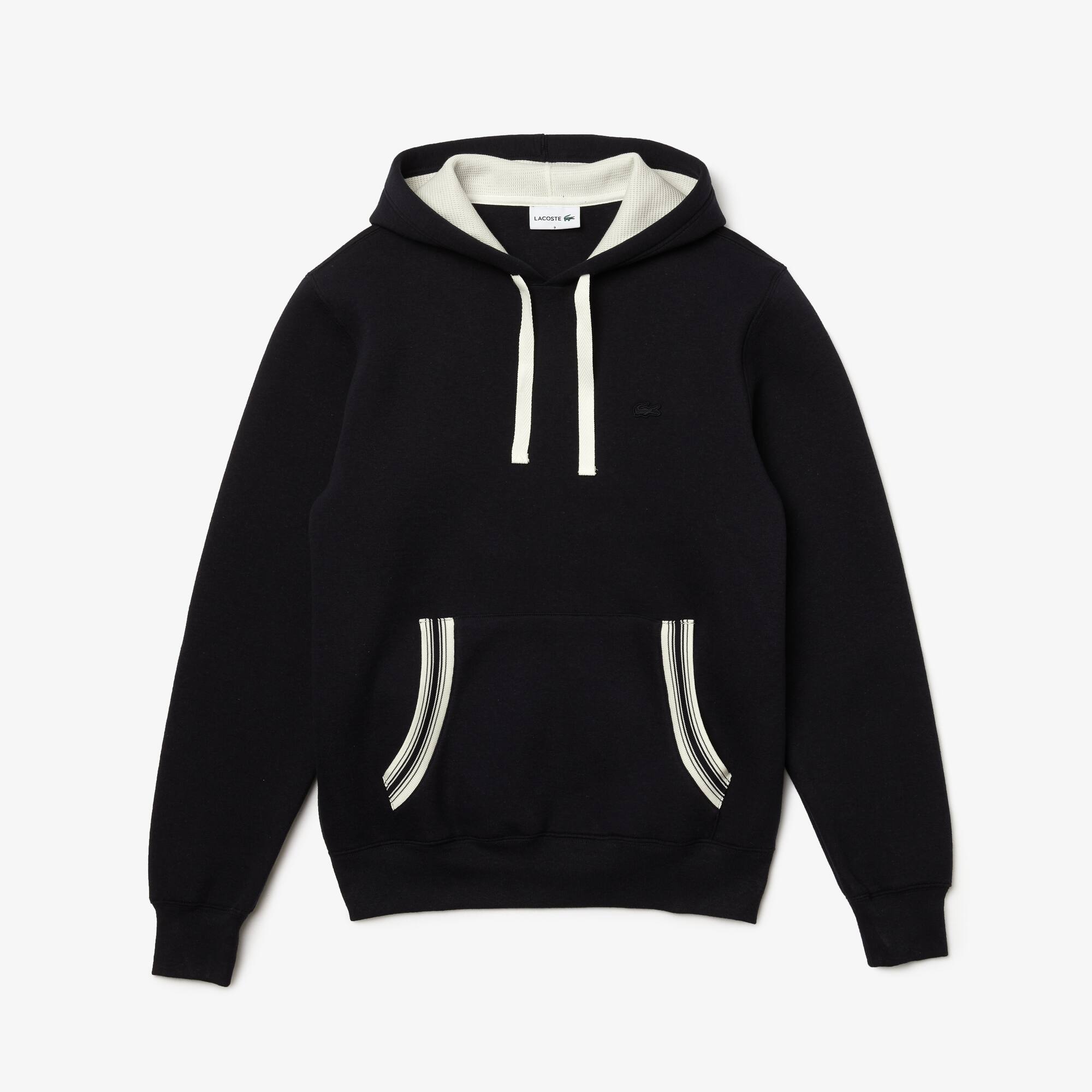 Lacoste Sweatshirt à capuche en coton mélangé avec poche contrastée Taille 9 - 4XL Bleu Marine