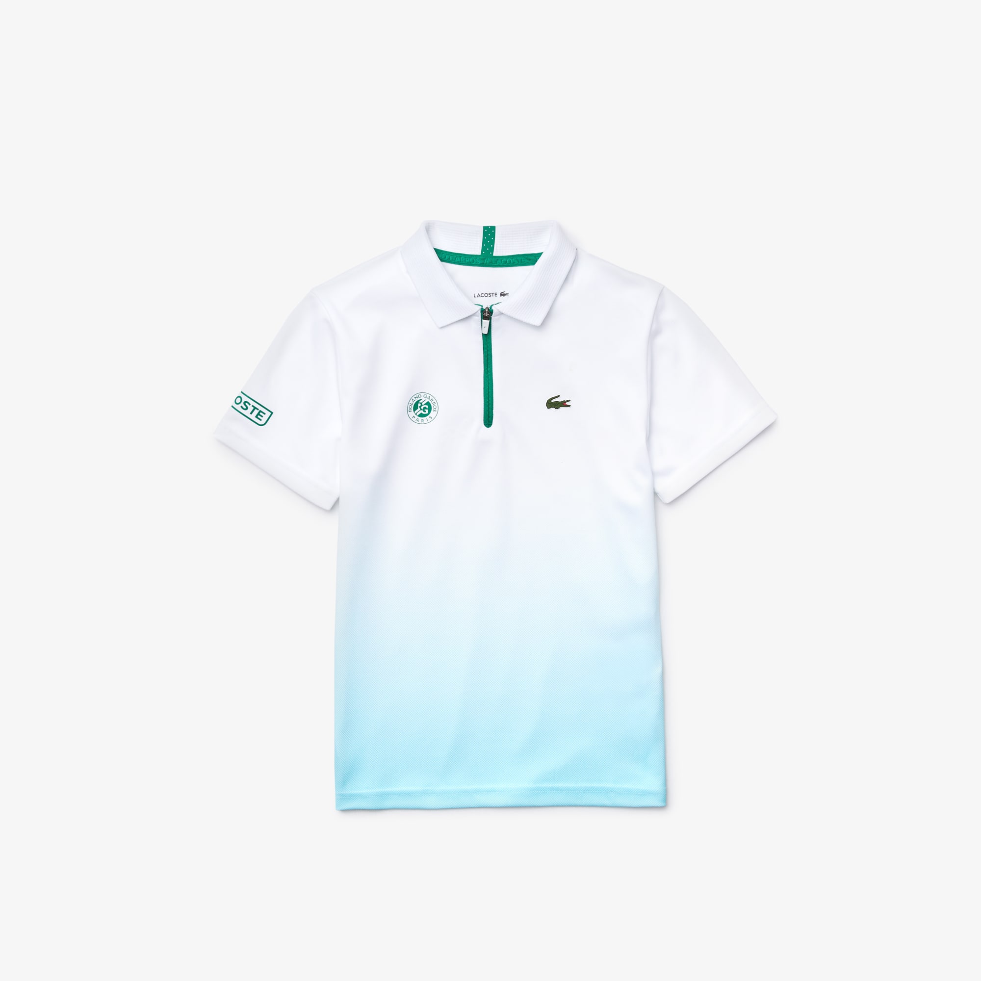 Lacoste Polo Garcon Lacoste SPORT zippe respirant Edition Roland Garros