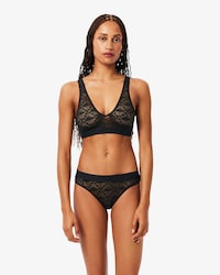 Brassière en dentelle siglée