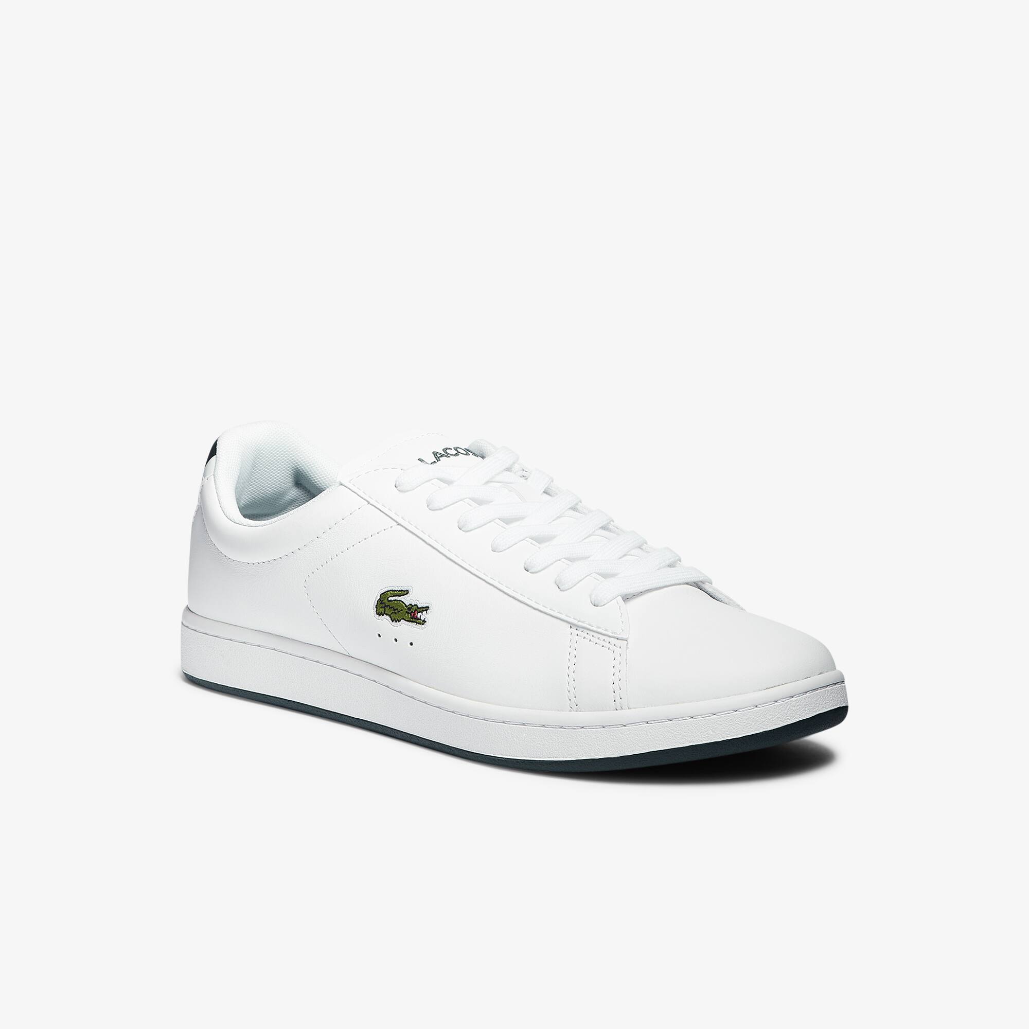 Lacoste Sneakers Carnaby Evo homme en cuir Taille 47 Blanc/vert Foncé