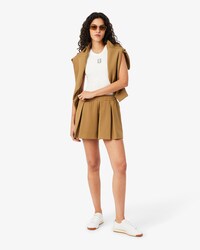 D&eacute;bardeur maille c&ocirc;tel&eacute;e badge slim fit