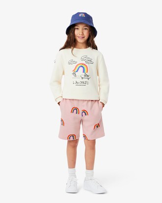 Short en molleton imprimé arc-en-ciel