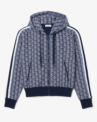 Sweatshirt à capuche jacquard monogramme