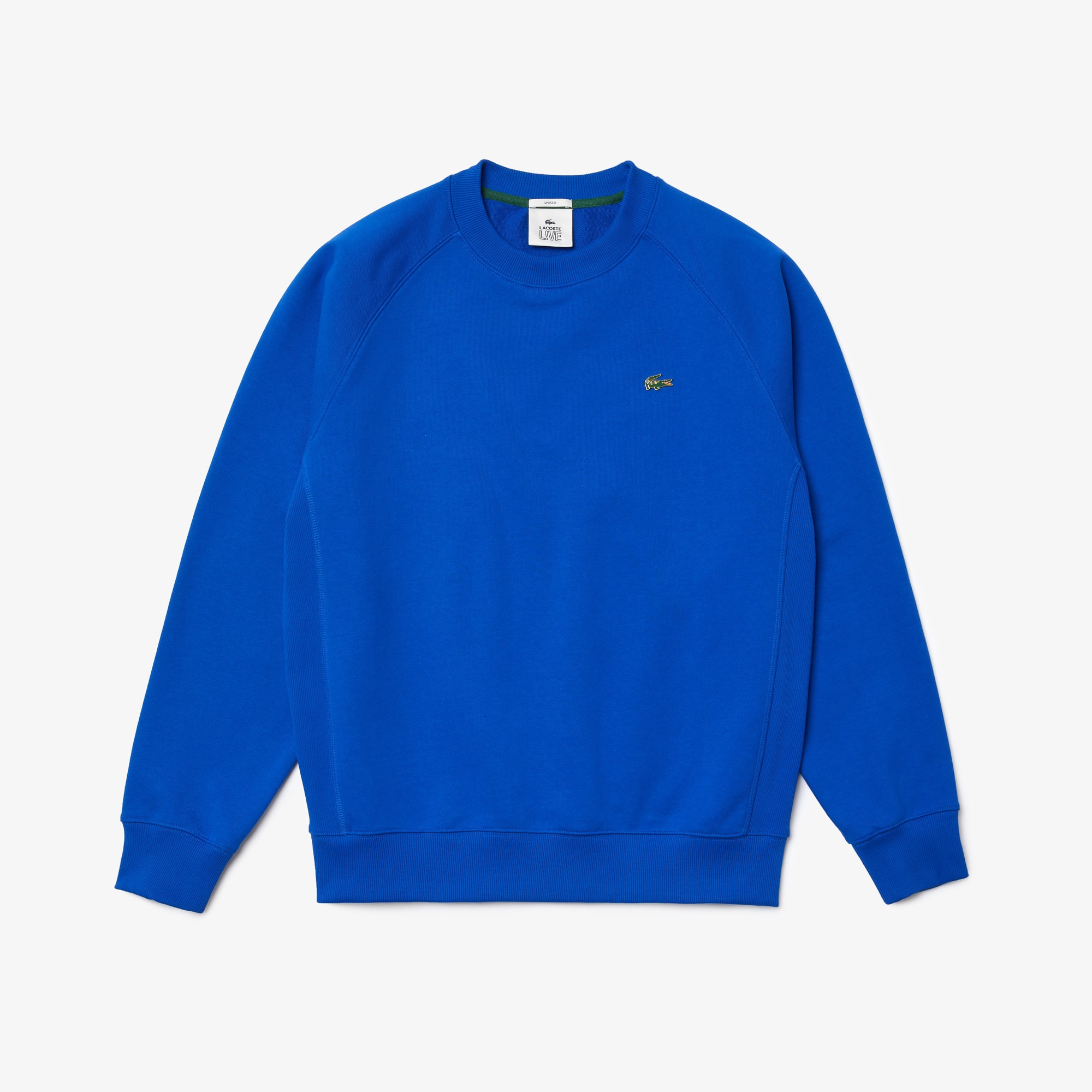 Sweatshirt unisexe Lacoste LIVE ample en molleton de coton Taille 2 - XS Bleu