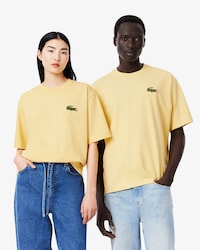 T-shirt loose fit coton épais avec badge