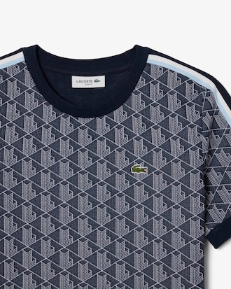 T-shirt slim fit jacquard monogramme