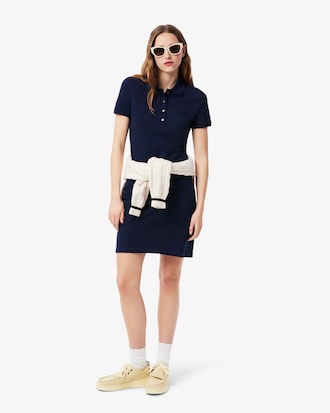 Robe polo slim fit en mini Piqué stretch