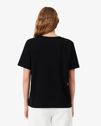 T-shirt relaxed fit coton doux col V