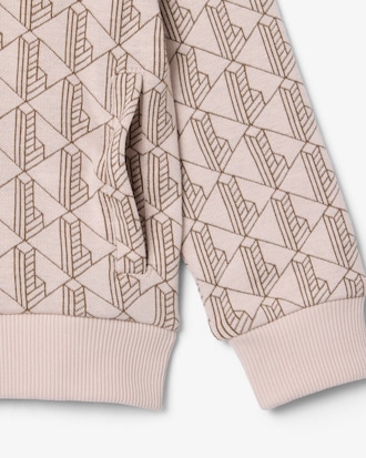 Sweatshirt monogramme zipp&eacute; molleton
