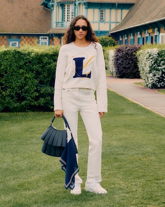 Jean denim taille haute straight fit
