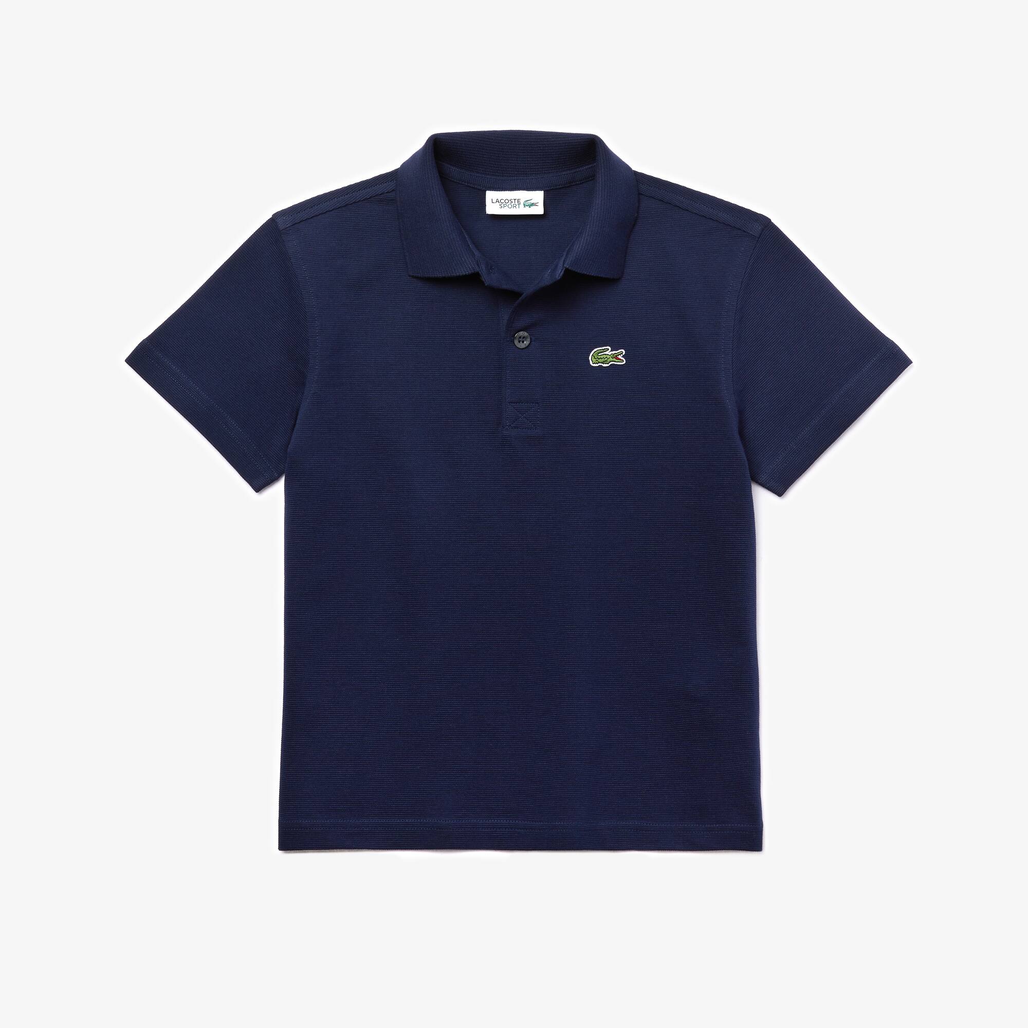 Polo Garçon Tennis Lacoste SPORT en coton ultra léger uni Taille 16 ans Bleu Marine