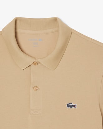 Polo regular fit en coton m&eacute;lang&eacute;