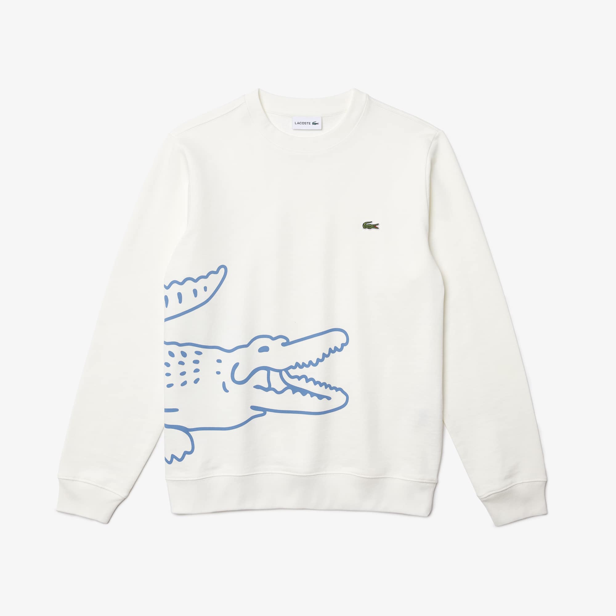 Lacoste Sweatshirt en molleton de coton biologique imprimé crocodile. 1