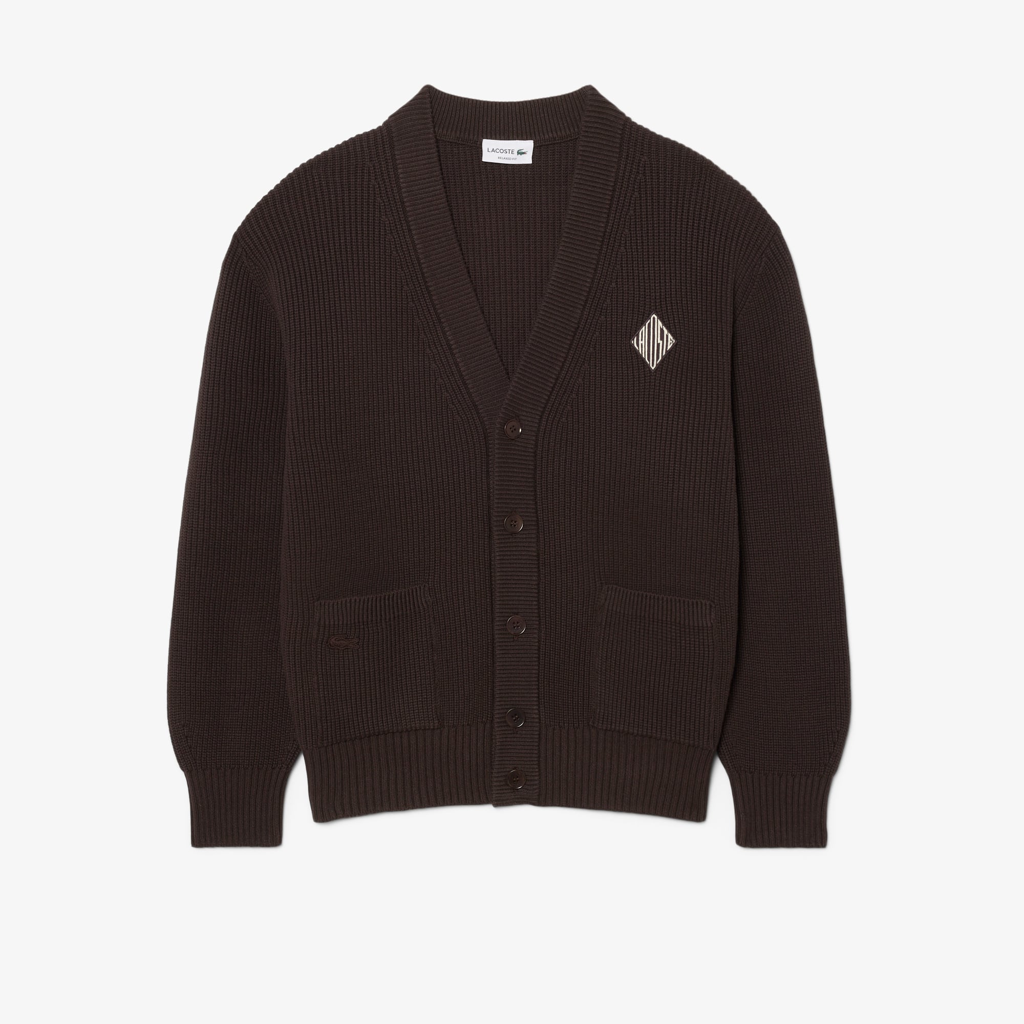 COMME des GARCONS×LACOSTE 変形カーディガンメンズS Cardigan relaxed fit coton côtelé - Pulls & Cardigans homme