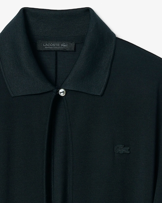 Robe longue col polo soie Défilé