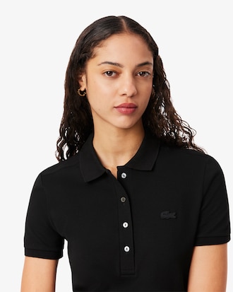 Robe polo slim fit en mini Piqu&eacute; stretch