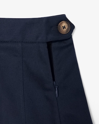 Jupe courte plissée en coton stretch