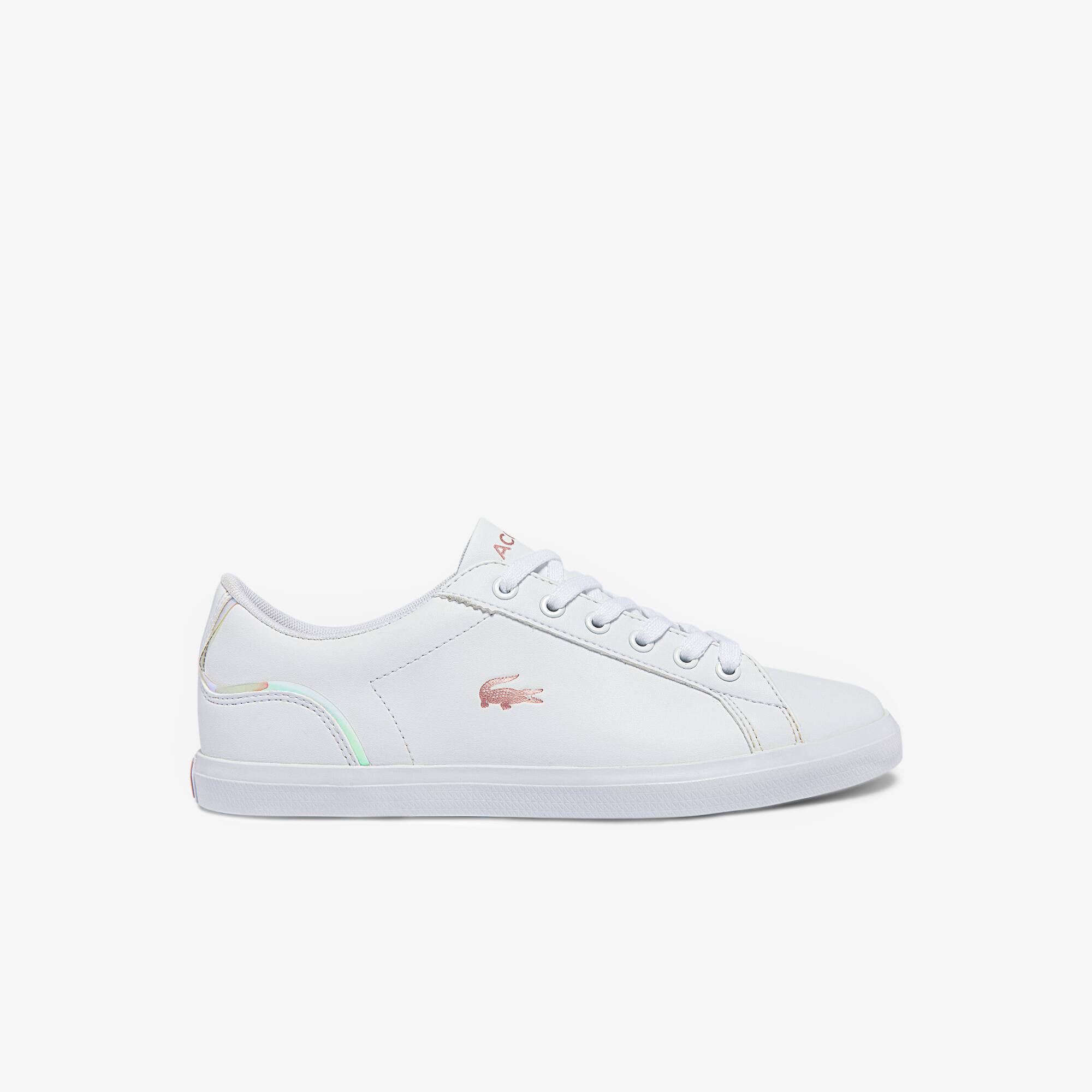 Lacoste Sneakers Lerond ado en synthétique irisé Taille 35.5 Blanc/rose