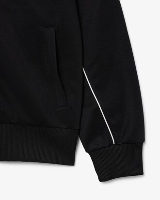 Sweatshirt zipp&eacute; Piqu&eacute; liser&eacute;s